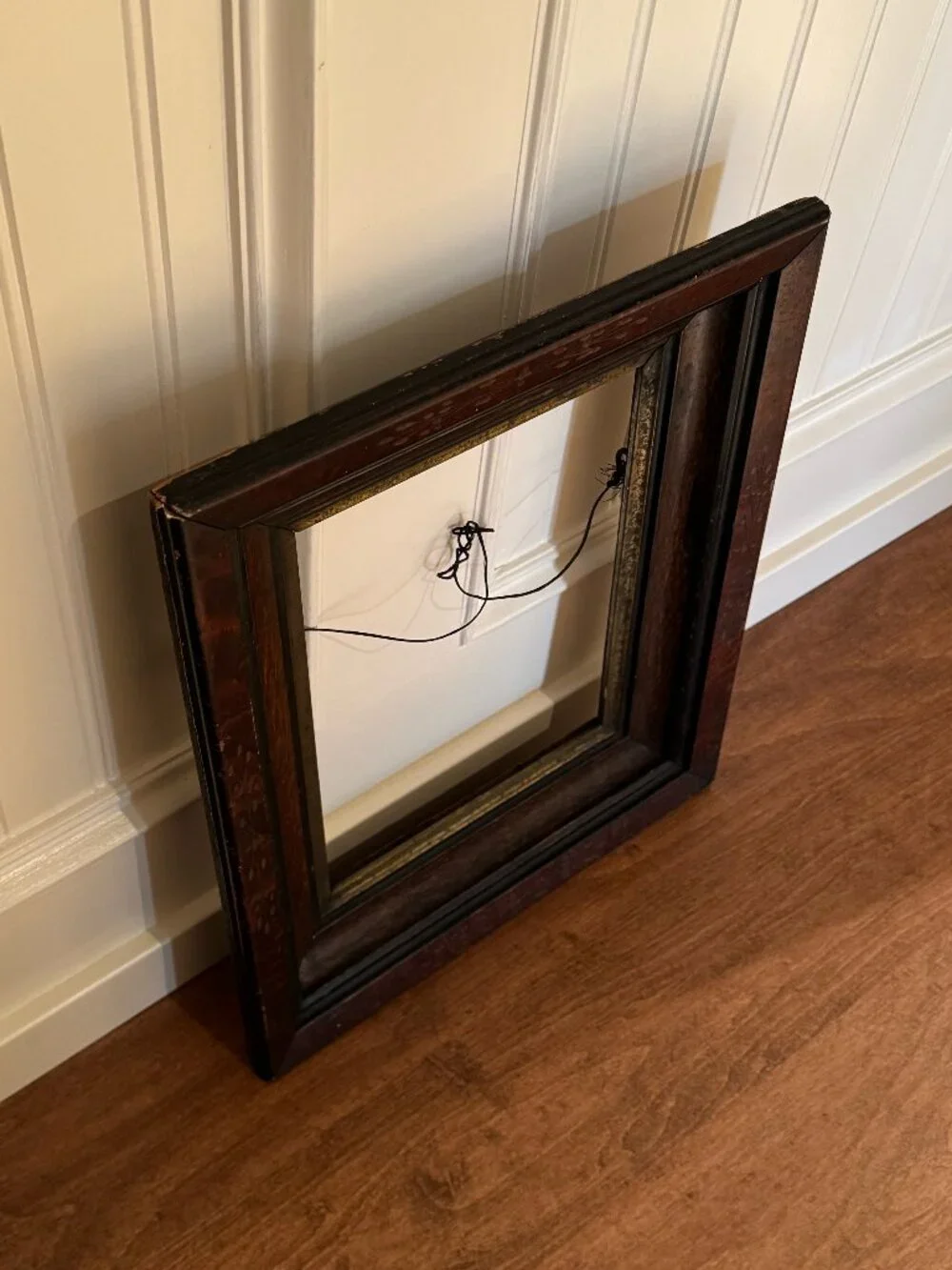 Antique Victorian Wood Picture Frame Gilt Liner Fits 8x10 Walnut Deep Profile